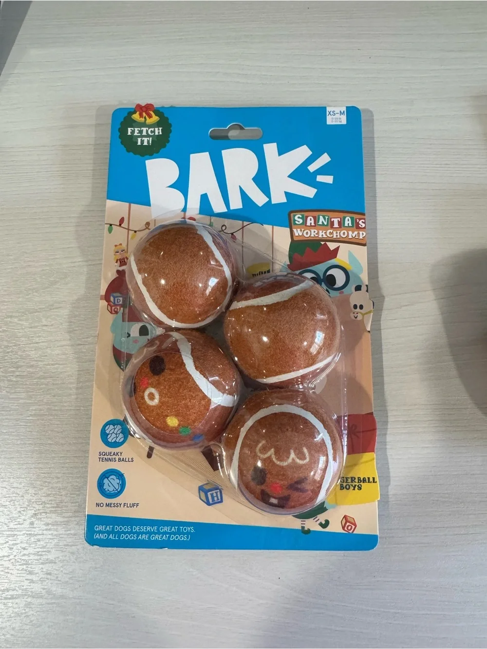 BARK Holiday Plush Toy Set - Brown, White, Blue, Red, Green